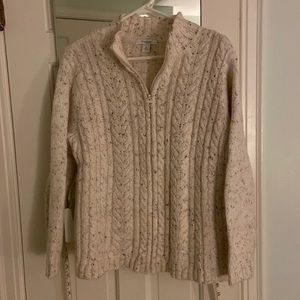 Dress Barn Zip-up Oatmeal Cardigan